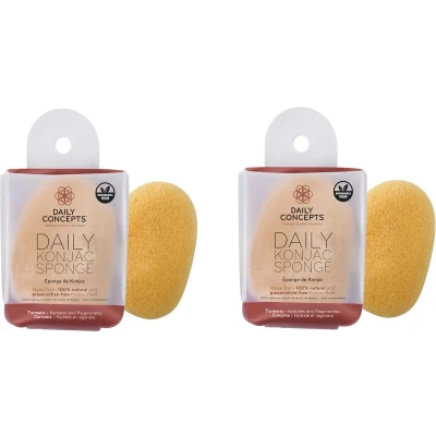 Afbeelding van DAILY Concepts KONJAC SPONGE TURMERIC Spons Diepe Reiniging Wellness