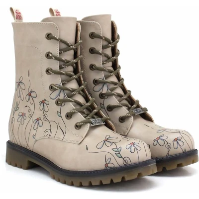 Afbeelding van GOBY Lovely Daisies Laarzen Damesboots Handgemaakt Premium Kwaliteit Maat 39