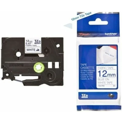 Afbeelding van Brother TZe FA3 Tape Blauw op wit (12 mm)