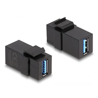 Afbeelding van Delock Keystone Modul USB 3.0 A Buchse zu schwarz (1: