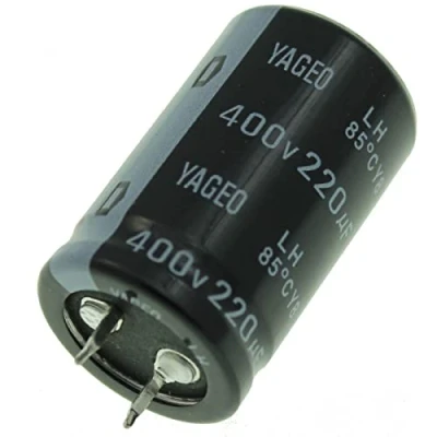 Afbeelding van 2x Snap In Elko condensator 220µF 400V 85C; LH400M02220BPF 2540; 220uF