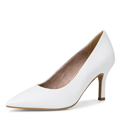 Afbeelding van Tamaris Hoge hakken, Dames, Maat: 40, White leather Leer