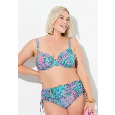 Afbeelding van Ulla Popken Python AVEC Bonnets À Armatures ET Bretelles Doubles Ajustables SET Bikini, Dames, Maat: 52, Light caribbean green