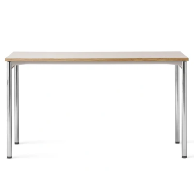 Afbeelding van Audo Copenhagen Co Eettafel 140x70 Chroom/crème