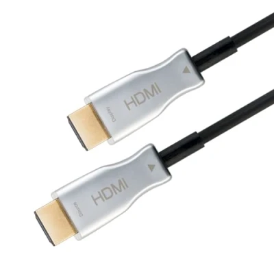 Afbeelding van Goobay 65569 actieve optische hybride HDMI kabel AOC / 4K @ 60 Hz UHD High Speed aansluitkabel met Ethernet 18 Gbits glasvezelkabel/zwart 40 m