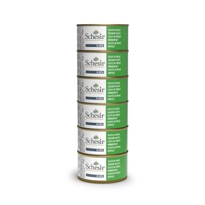Afbeelding van 6x85g In Gelei Kipfilet Schesir Kattenvoer