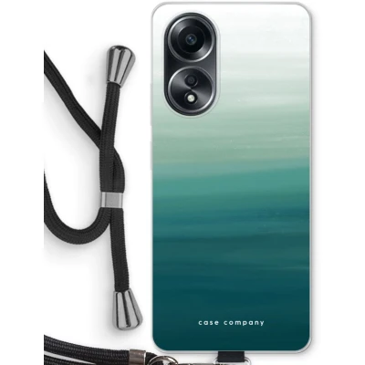 Afbeelding van Case Company® hoesje met Koord geschikt voor Oppo A58 4G Ocean Telefoonhoesje Zwart Bescherming aan alle Kanten en Over de Schermrand