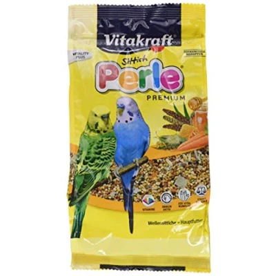 Afbeelding van Vitakraft Parkietparel, vogelvoer voor parkieten, met zaden en granen, verrijkt kruiden, in hersluitbare zak, zonder toegevoegde suiker (1 x 500 g)