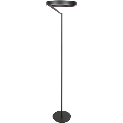 Afbeelding van Steinhauer Moderne vloerlamp Mykty zwart Ø 40cm 4201ZW