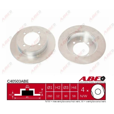 Afbeelding van ABE Remschijven C40503ABE