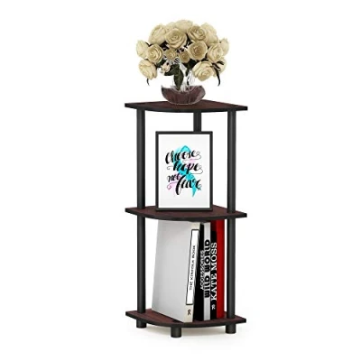 Afbeelding van Furinno Gereedschaploze planken, hout, donker kers/zwart, one size, 3 Tier