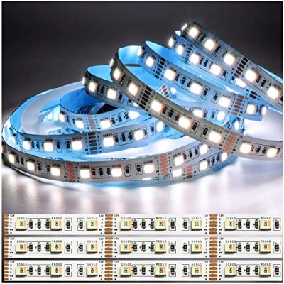 Afbeelding van Tesfish 5 in1 Chip ledstrip 12V RGB+CCT, RGB + Wit Warm (2800K tot 6500K) RGBCW 5M Mixed Colours LED Strip Lights IP20 300 LEDs lichtstrip