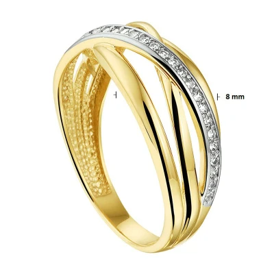 Afbeelding van Geelgouden Ring zirkonia 4019288 16.50 mm (52)
