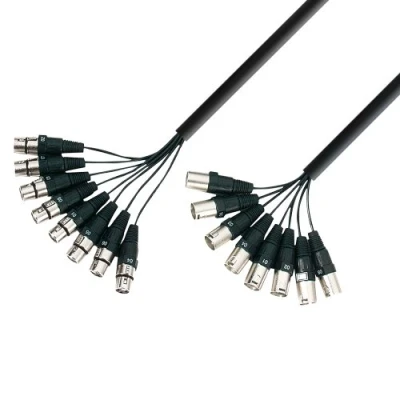 Afbeelding van Adam Hall Cables K3L8MF0500 3 Star Series multicore kabel (8x XLR mannelijk naar 8x female, 5m)