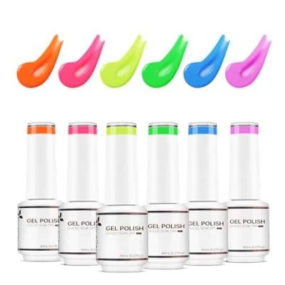 Afbeelding van Nicedeco Gel Nagellak Set Semi permanent Gellak UV LED Soak Off Kleuren 6 x 8ML Gift 3