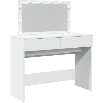 Afbeelding van vidaXL Kaptafel met LED verlichting 100x40x120 cm wit