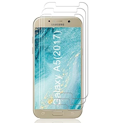 Afbeelding van J&amp;D Compatibel voor Samsung Galaxy A5 2017 Screenprotector, 3 Pack Gehard Glas Niet Volledige Dekking Clear Ballistisch Schermbeschermer Screen Protector