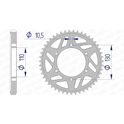 Afbeelding van AFAM Tandwiel Achterzijde Aluminium 45T 530