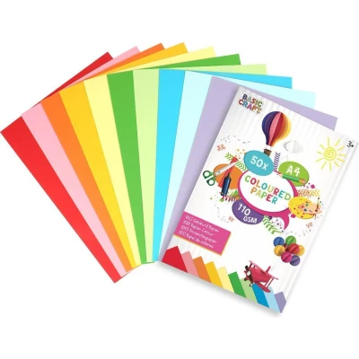 Afbeelding van Gekleurd papier A4 50 vel
