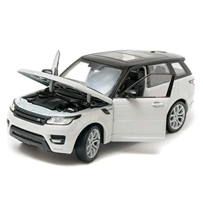 Afbeelding van Land Rover Range Sport, zwart wit, 0, automodel, kant en klaar model, Welly 1:24, model exclusief uit de collectie
