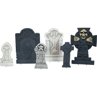 Afbeelding van Europalms Halloween Grafsteen Set &quot;Begraafplaats&quot; decoratie versiering accessoires feest