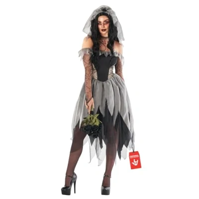 Afbeelding van Morph Zombie Bruid Kostuum Vrouwen Geest Halloween Kostuums Voor Dode Gothic X Large