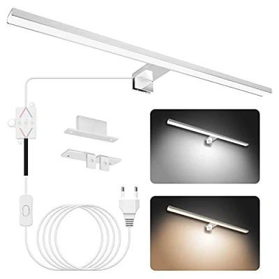 Afbeelding van NIORSUN Spiegellamp voor badkamer, led, 15 W, 60 cm, dubbele kleurtemperatuur, 4000 K, 6000 1500 lm, waterdicht, IP44, wandlamp, spot