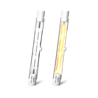 Afbeelding van Klarlight 120W R7s Lineaire Halogeenlamp 78mm, T3 J78 Dubbele Schijnwerper Dimbaar Warm Wit 2800K, 1885LM Spotlight voor Werklampen, Veiligheid, Landschap, Straatverlichting (Pak van 2)