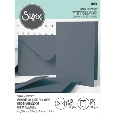 Afbeelding van Sizzix Card &amp; Envelope Set A6 Midnight Sky (10&amp;10pcs) (665918) (DISCONTINUED)