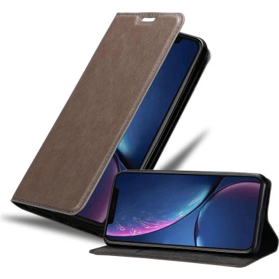 Afbeelding van Cadorabo Hoesje geschikt voor Apple iPhone 11 in KOFFIE BRUIN Beschermhoes Case magnetische sluiting Cover
