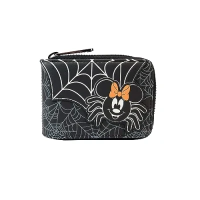Afbeelding van Loungefly Minnie Mouse Spider Accordion Dames portemonnee Zwart