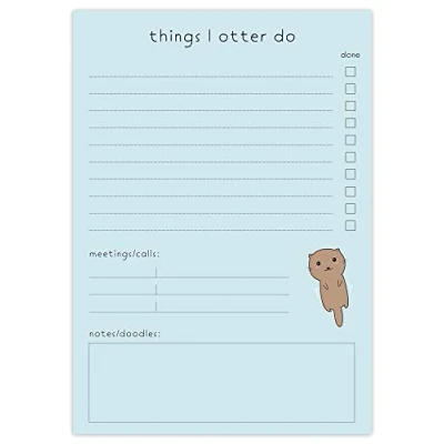 Afbeelding van BYANIKA Otter To Do List Kladblok, A5 Dagelijkse Planner, Dingen die ik Do, 50 Afscheurvellen, 120gsm Papier