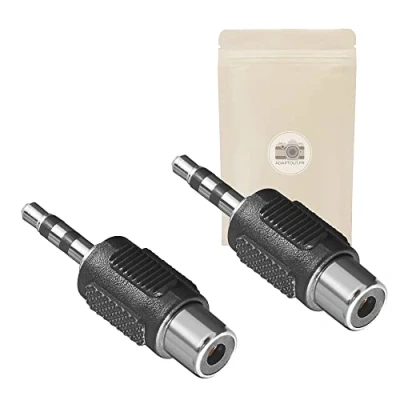 Afbeelding van 2 x 3,5 mm stereo mini jack naar RCA Mono HiFi Audio Adapter