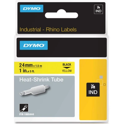 Afbeelding van Dymo Krimpkous zwart op geel breedte 24 mm