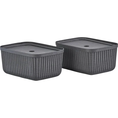 Afbeelding van Zone Denmark Pulp Opbergdoos 32 x 23 15 cm 2 stuks Black