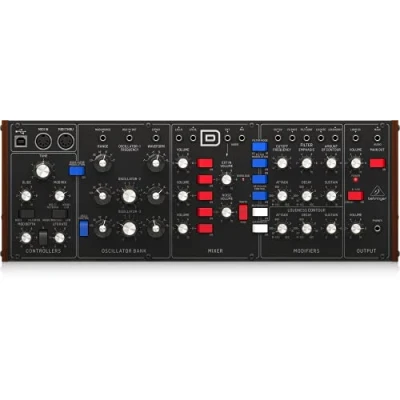 Afbeelding van Behringer MODEL D Authentieke analoge synthesizer met 3 VCO&#039;s, ladder filter, LFO en Eurorack formaat