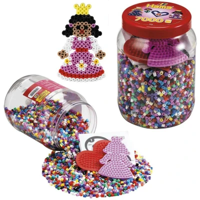 Afbeelding van Hama Strijkkralen Set in Pot 7000 stuks Roze