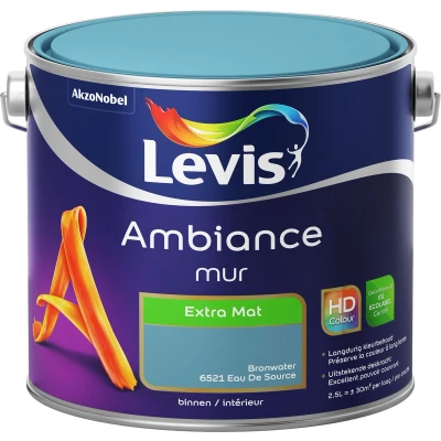 Afbeelding van Levis Muurverf Ambiance Mur Extra Mat 2.5l Bronwater