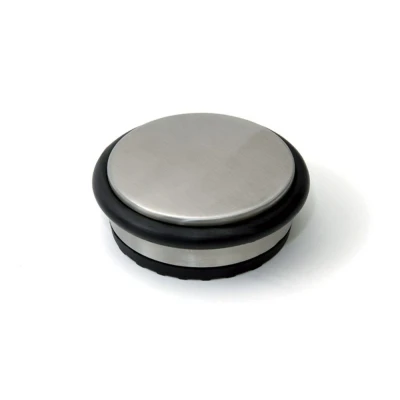Afbeelding van DX Deurstopper Vloermodel Losse Schijf RVS Finish/Zwart 85x38mm DST V LS 85SF