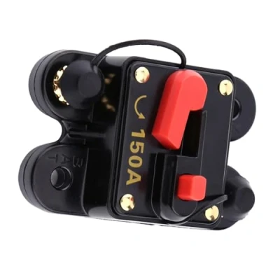 Afbeelding van Miniatuur Stroomonderbreker Auto Audio DC12 24V voor Marine Boot Fiets Stereo Reset Zekering 80 300A (150A)