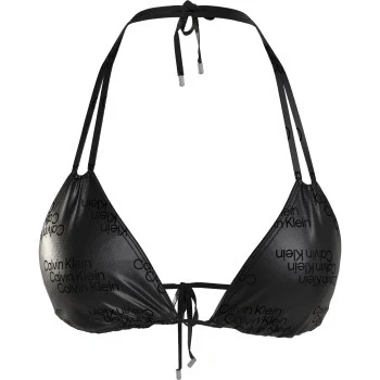 Afbeelding van Calvin Klein Swimwear Triangle Bikinitop, Dames, Maat: Medium, black