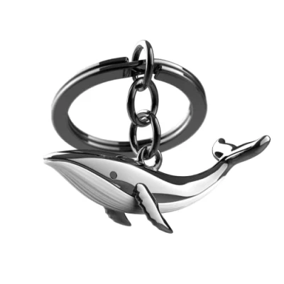 Afbeelding van Metalmorphose Sleutelhanger Great Whale Walvis Metaal 3D