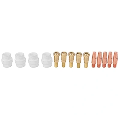 Afbeelding van 14pcs Lastoorts Shunt Tip MIG Lassen Pistool Accessoire Kit Gas Diffuser Houder voor Binzel 24KD (0.8mm)
