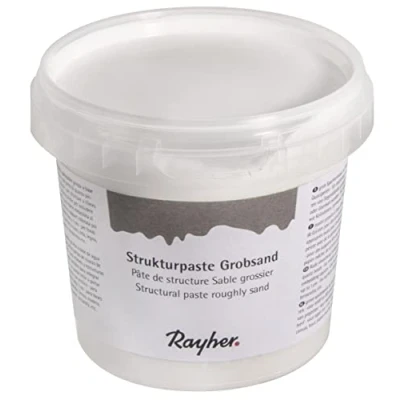 Afbeelding van Rayher Grof zand, wit, doos 500 g, plamuur met de fijnste o,6 mm kwarts kralen, op waterbasis, voor reliëfachtige, grofzandige structuren, 38934000