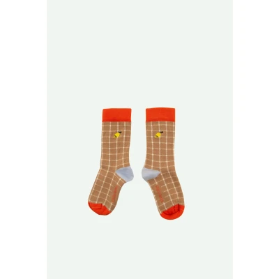 Afbeelding van Sticky Lemon socks farmhouse check harvest moon