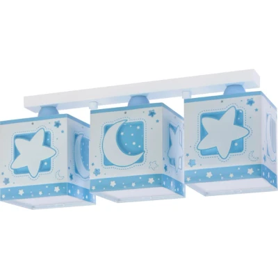 Afbeelding van Dalber Kinderkamer plafondlamp Moonlight 3 lichts soft blauw 63233NT