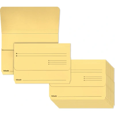 Afbeelding van 25x Esselte documentenmap Pocket File geel