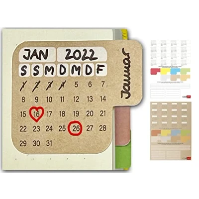 Afbeelding van codiarts. 56 Index Stickers Bullet Journal Sticker Tabbladen Zelfklevende Kalender Tab accessoires Planner Notebook Schoolagenda Office Scrap boek Washi journaling benodigdheden