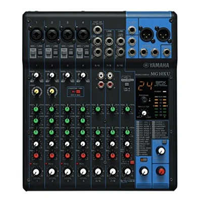 Afbeelding van Yamaha MG10XU mixer Compacte met tien ingangskanalen, D PRE microfoonvoorversterkers, USB en SPX effecten