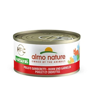 Afbeelding van almo nature HFC Natural Kattenvoer nat kip en garnalen 24 pack (24 x 70g)